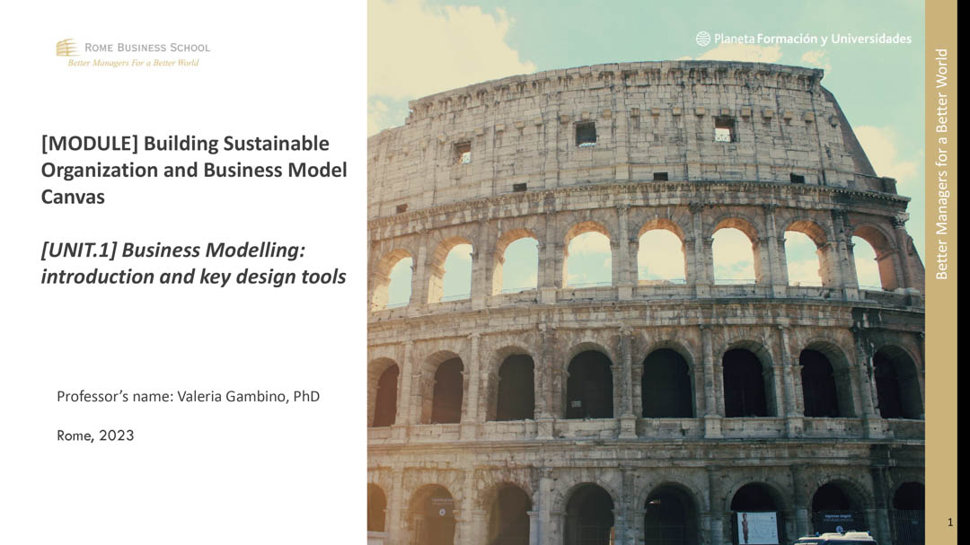 Rome Business School: Master in Sustainability and Circular Bio-economy